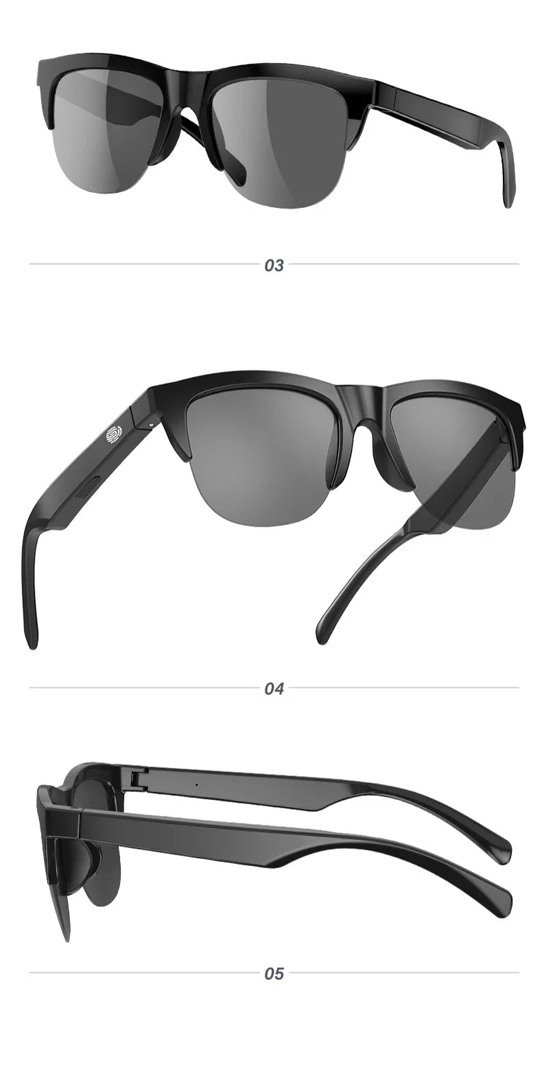 Lentes de Sol Inteligentes Audio Bluetooth V5.3 – Sonido Abierto, Llamadas y Protección UV