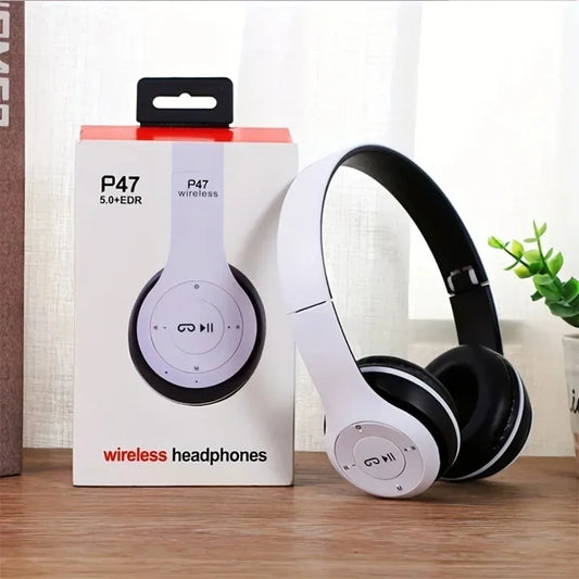 Audífonos Inalámbricos P47 – Bluetooth 5.0 con Radio FM y Ranura SD
