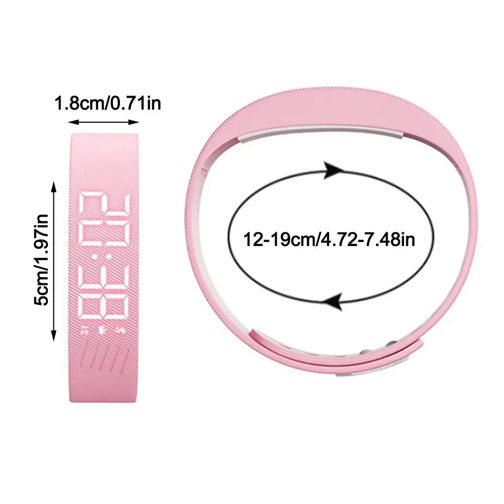 Reloj Deportivo Minimalista – Podómetro y Alarma con Vibración (Resistente al Agua)