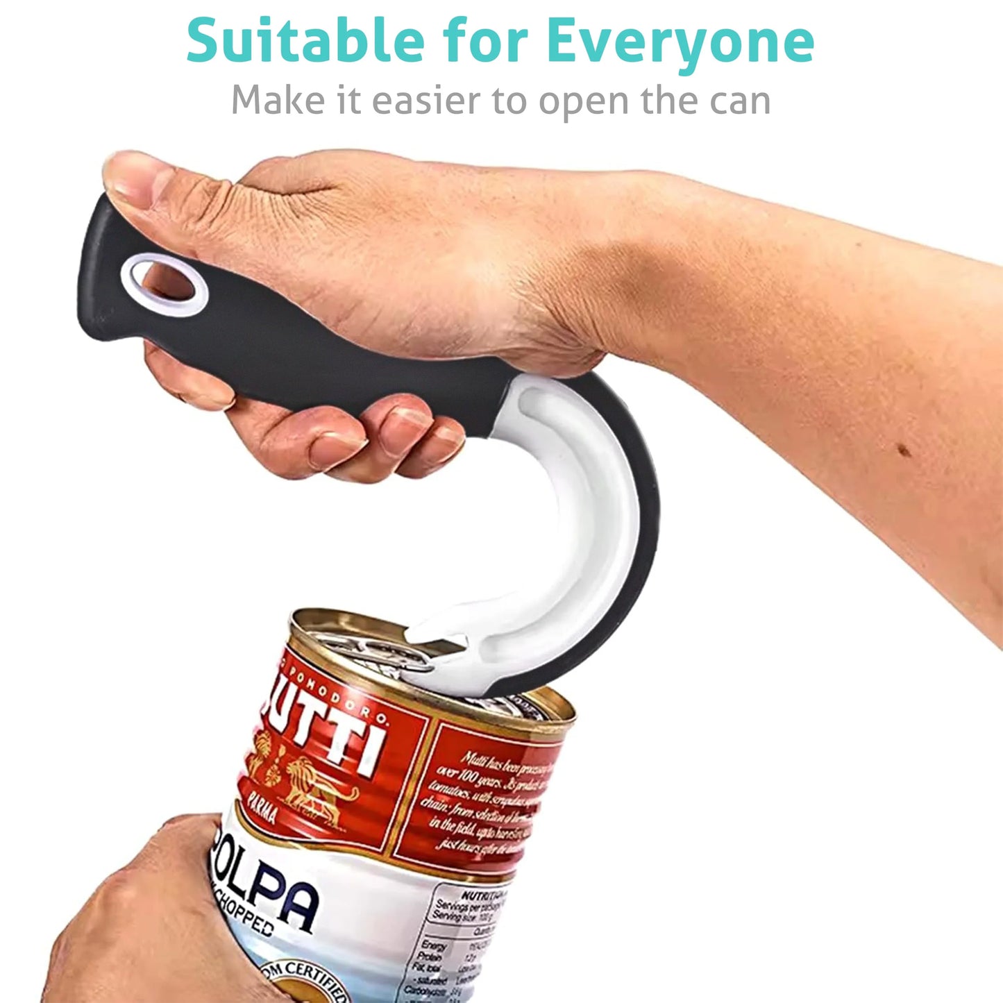 Abridor Ergonómico de Latas de Anillo – Abre Todo sin Esfuerzo ni Daños