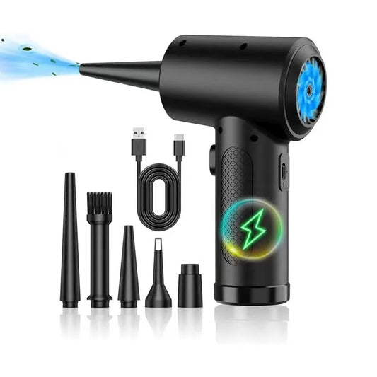 Soplador de Aire Comprimido Eléctrico – Limpiador Recargable para PC, Teclado y Auto