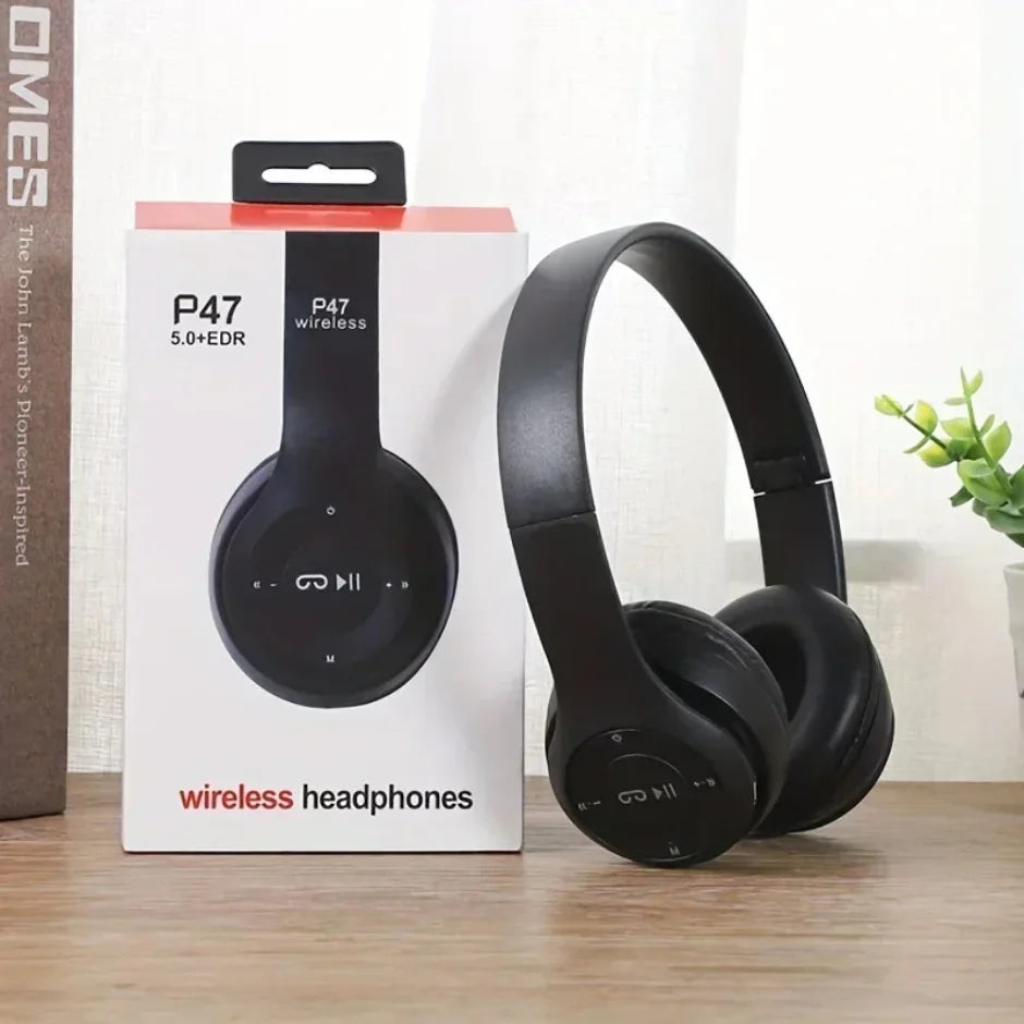 Audífonos Inalámbricos P47 – Bluetooth 5.0 con Radio FM y Ranura SD