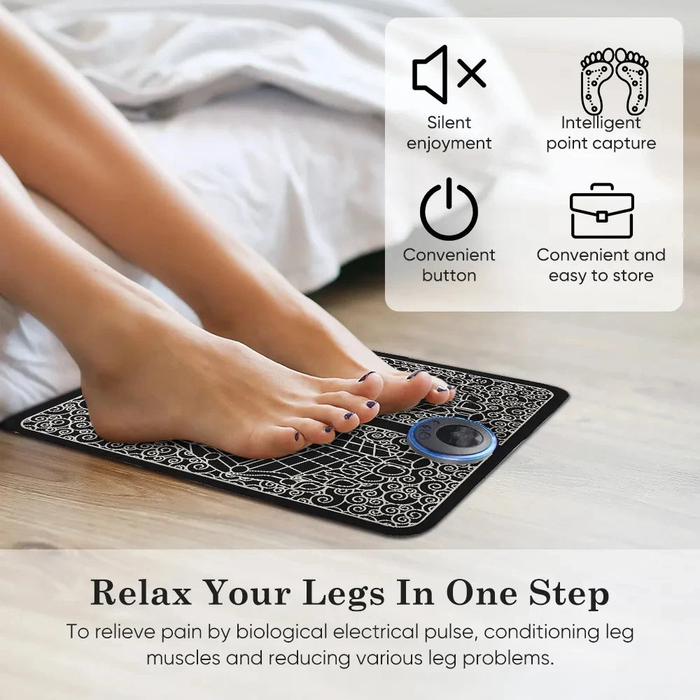Tapete Masajeador de Pies EMS - Circulación y Relax