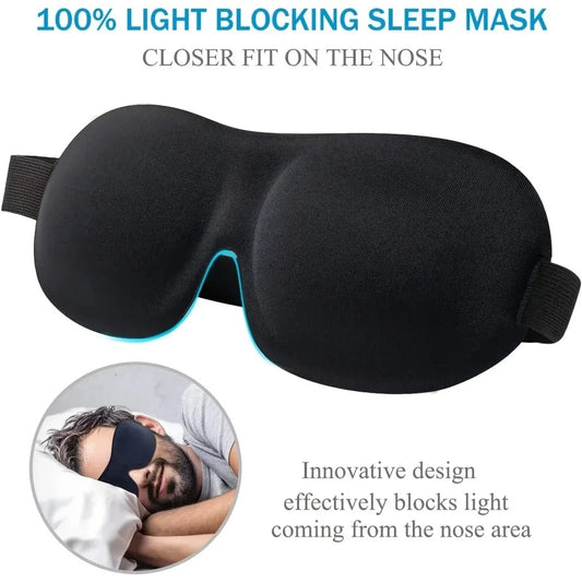 Antifaz para Dormir 3D de Memory Foam – Bloqueo Total de Luz y Confort Premium