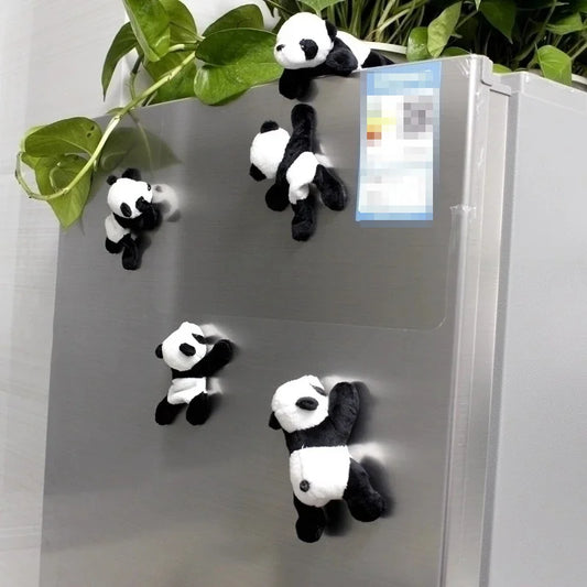 Lindos Imanes de Panda de Peluche – Decoración Suave para Refrigerador y Pizarras