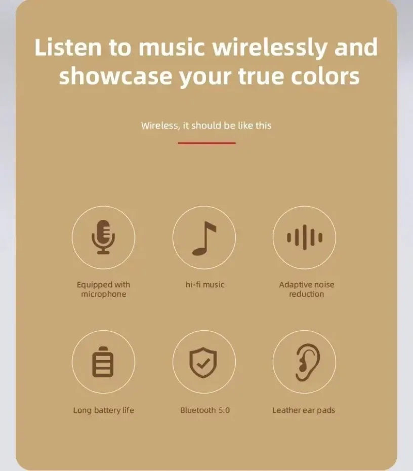 Audífonos Inalámbricos P47 – Bluetooth 5.0 con Radio FM y Ranura SD