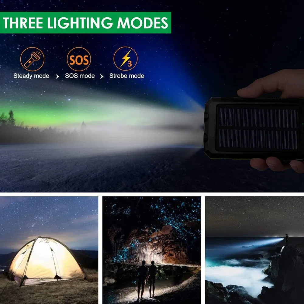 Cargador Solar 80,000 mAh - Energía Infinita Todo Terreno