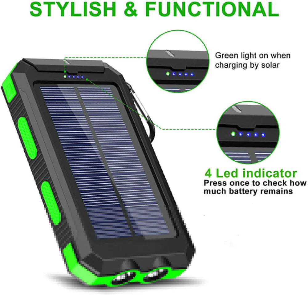Cargador Solar 80,000 mAh - Energía Infinita Todo Terreno
