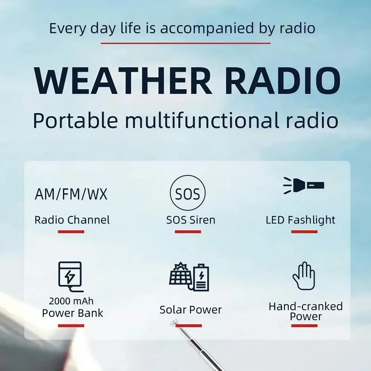 Radio Digital Portátil Hi-Fi - Sonido Potente y Batería Recargable