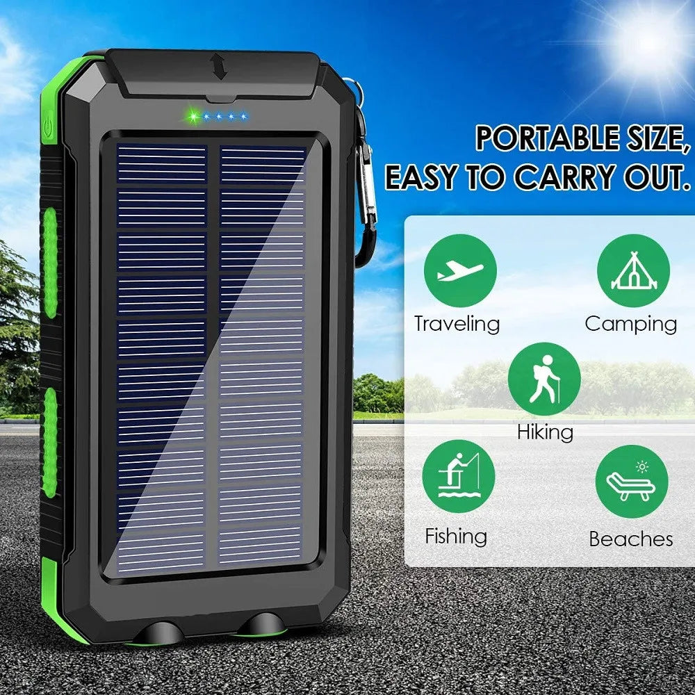 Cargador Solar 80,000 mAh - Energía Infinita Todo Terreno