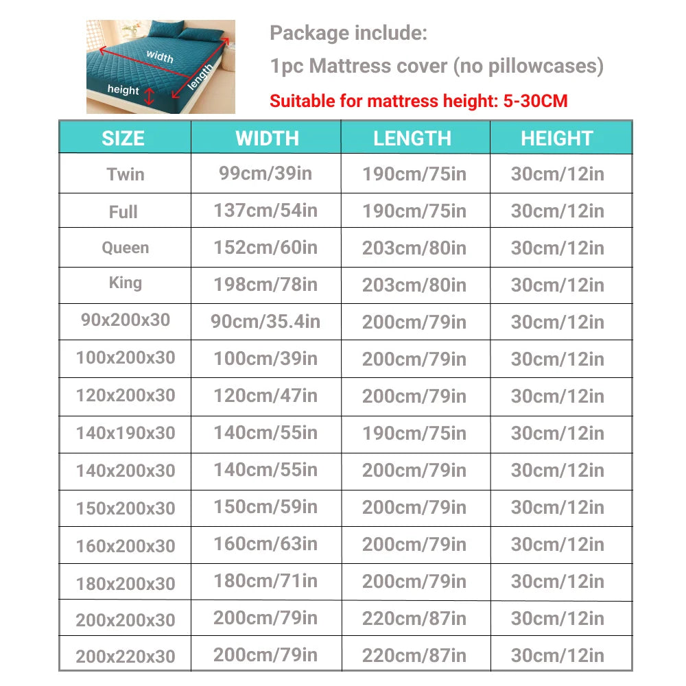 Protector de Colchón Impermeable 3D Air Fabric – Suave, Transpirable y Anti-Ácaros