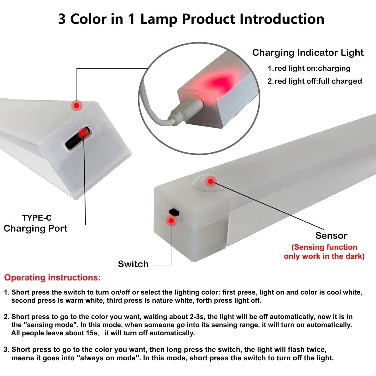 Barra LED con Sensor de Movimiento - Iluminación Automática