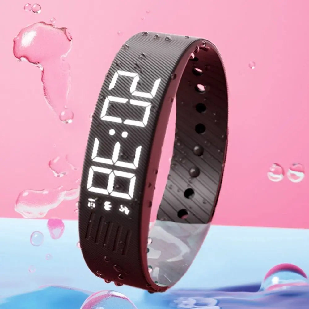 Reloj Deportivo Minimalista – Podómetro y Alarma con Vibración (Resistente al Agua)