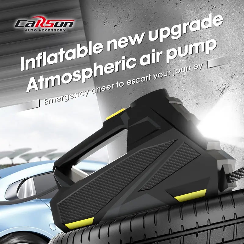 Bomba de aire portátil con cable para coche, mejorada, 12 V, 150 PSI, inflador eléctrico de neumáticos, bomba para motocicleta, bicicleta, pelota, luz LED