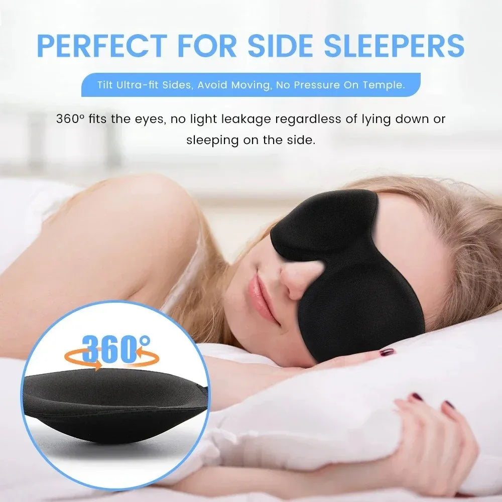 Antifaz para Dormir 3D de Memory Foam – Bloqueo Total de Luz y Confort Premium