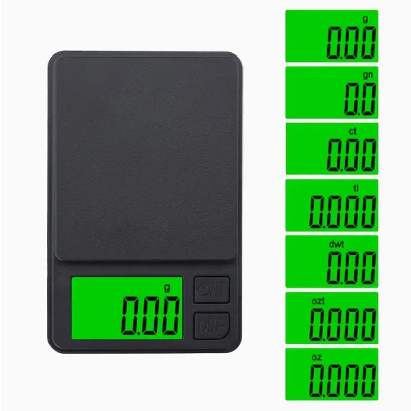 Báscula Digital de Alta Precisión (0.1g - 1000g) – Compacta y Portátil
