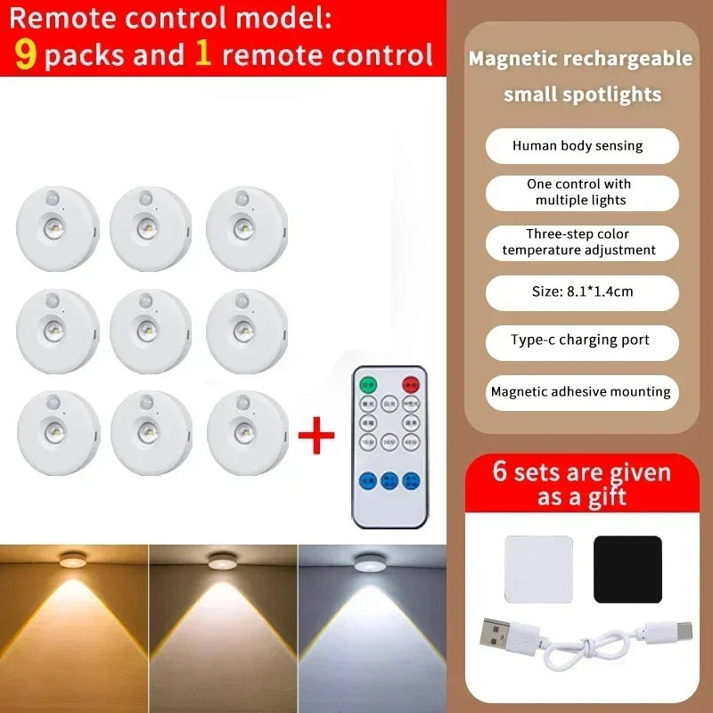 Luces LED con Sensor de Movimiento (Recargables)