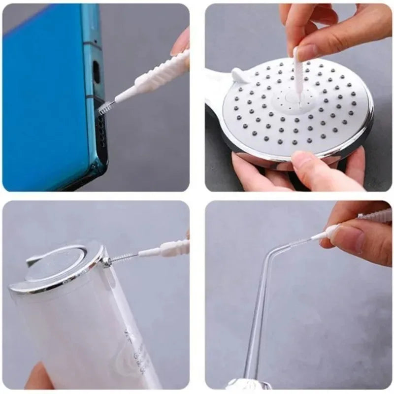 Cepillo de limpieza para ducha (10-100 unidades), cepillo de microfibra de nailon para baño, boquilla antibloqueo, herramientas de limpieza, accesorios de baño
