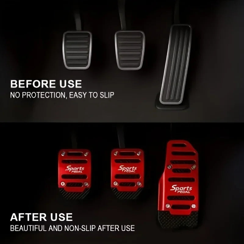 3 pedales manuales antideslizantes para automóvil