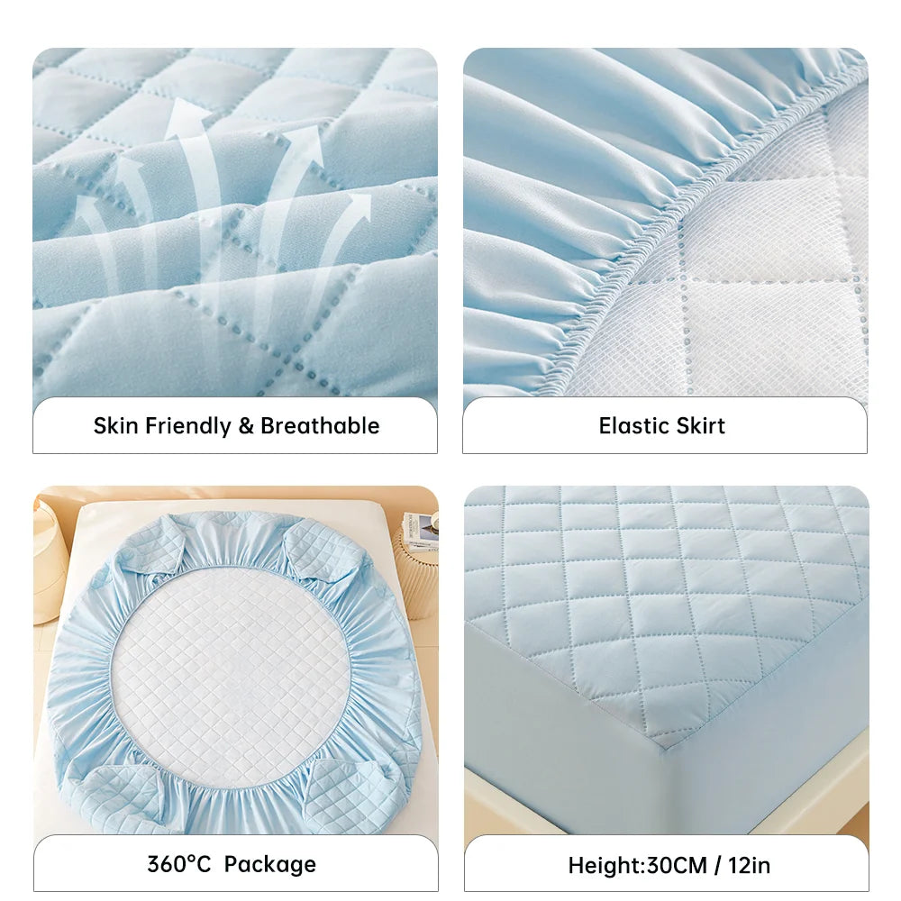 Protector de Colchón Impermeable 3D Air Fabric – Suave, Transpirable y Anti-Ácaros