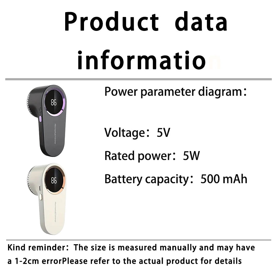 Quitapelusa Eléctrico Pro - Pantalla Digital y Carga USB