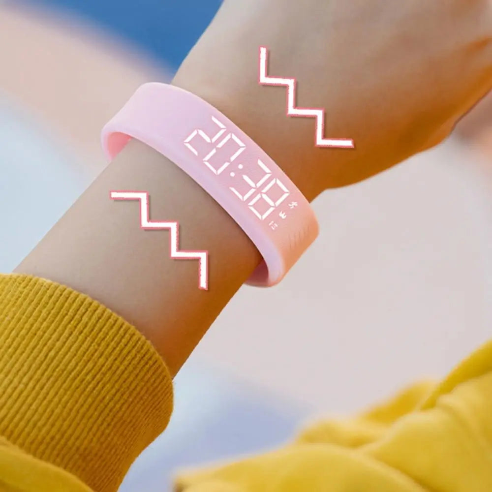 Reloj Deportivo Minimalista – Podómetro y Alarma con Vibración (Resistente al Agua)