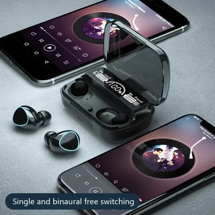 Audífonos Inalámbricos M10 TWS – Sonido Hi-Fi, Power Bank y Pantalla LED