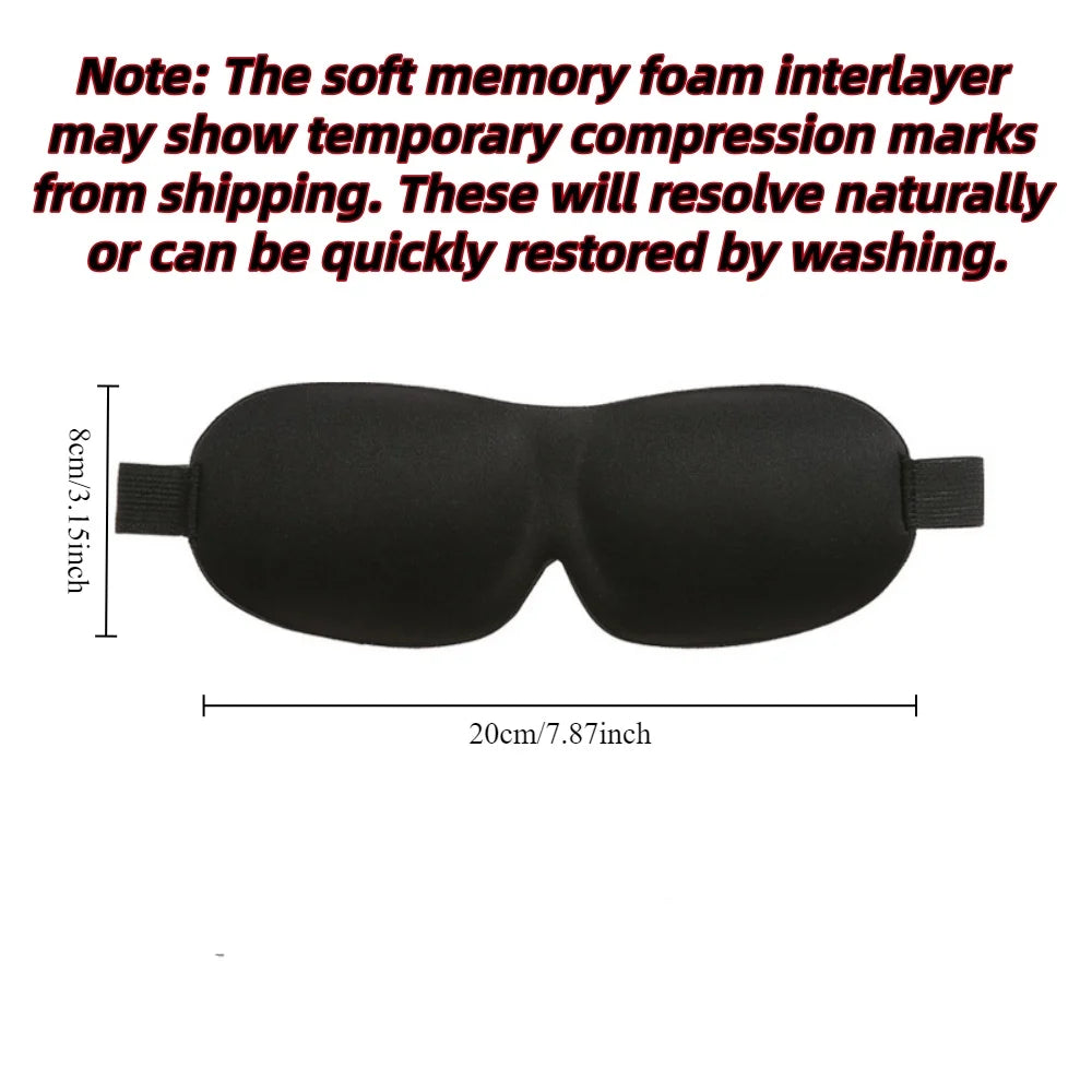 Antifaz para Dormir 3D de Memory Foam – Bloqueo Total de Luz y Confort Premium