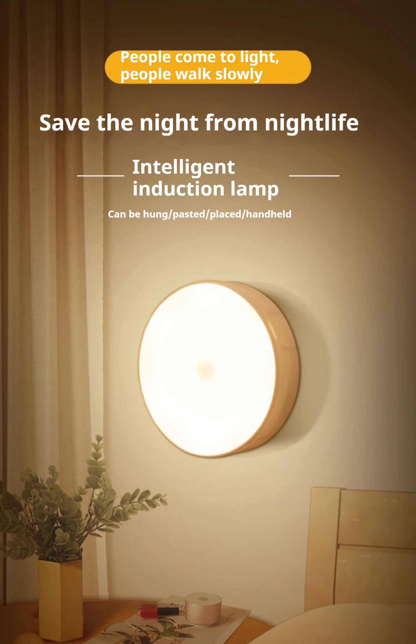 Lámpara LED con Sensor de Movimiento - Iluminación Inteligente Sin Cables