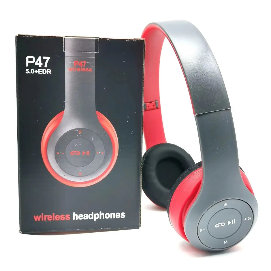 Audífonos Inalámbricos P47 – Bluetooth 5.0 con Radio FM y Ranura SD