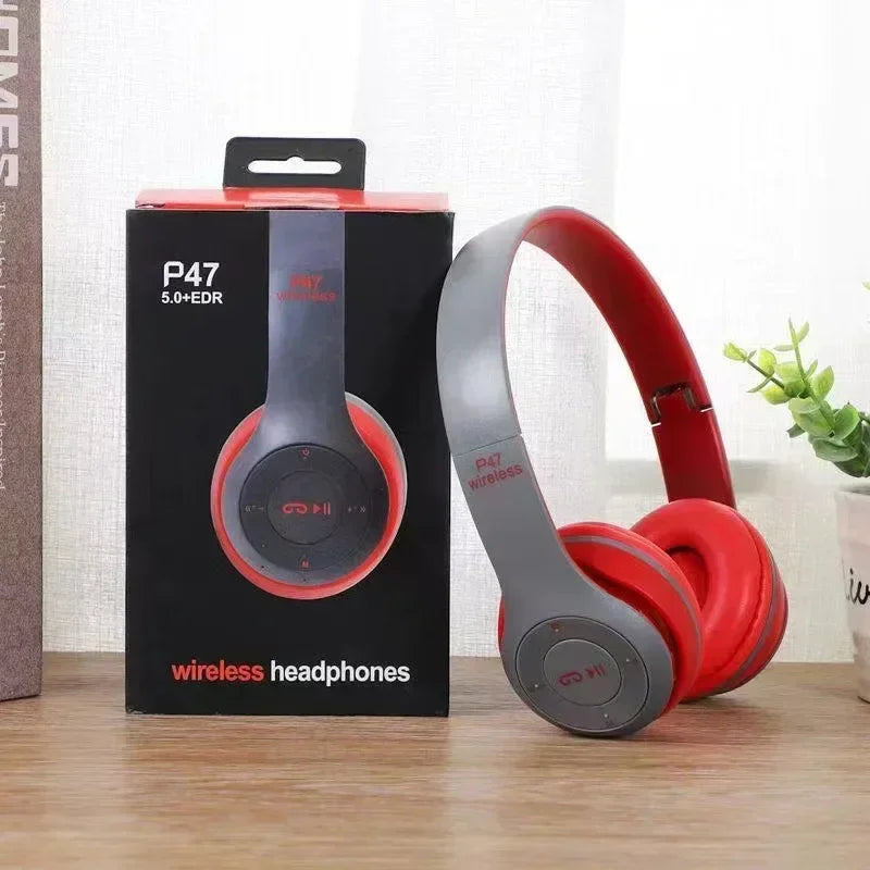Audífonos Inalámbricos P47 – Bluetooth 5.0 con Radio FM y Ranura SD
