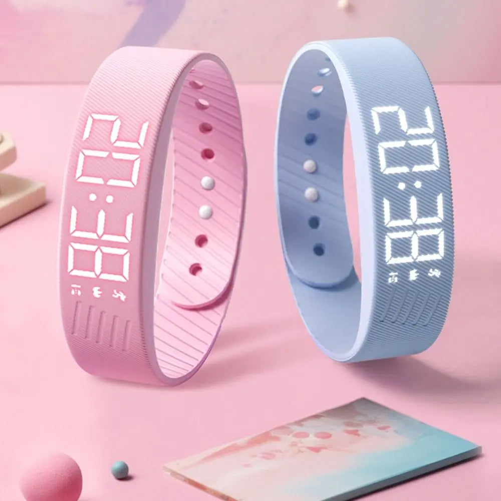 Reloj Deportivo Minimalista – Podómetro y Alarma con Vibración (Resistente al Agua)