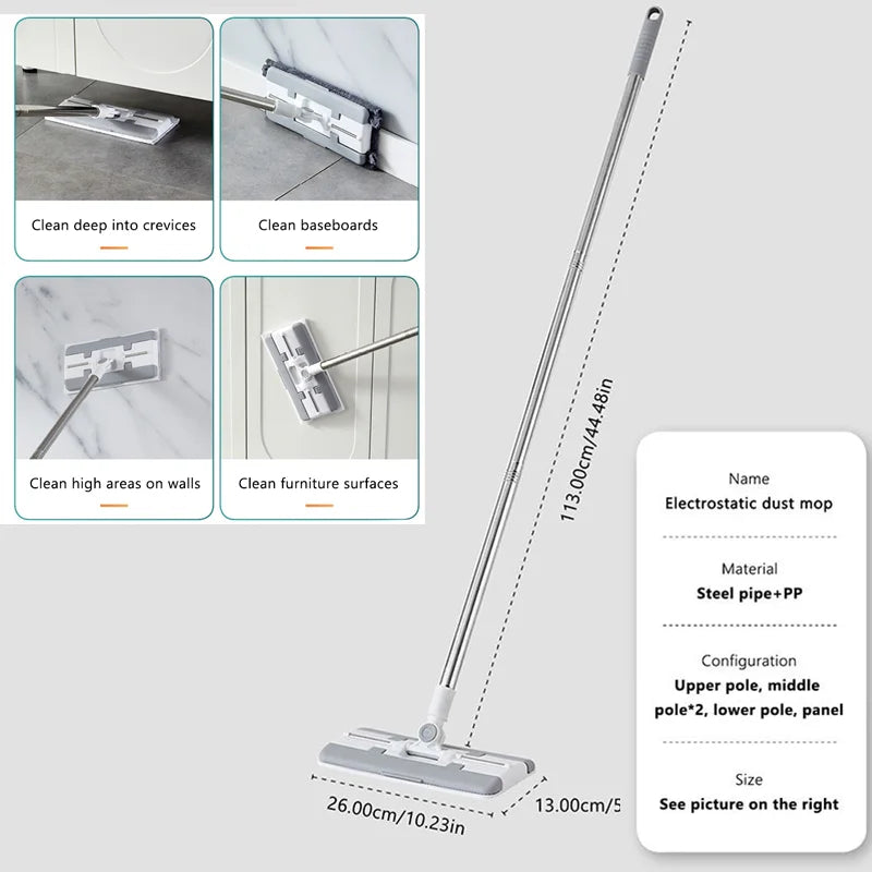 Mopa Inteligente 360° con Sistema de Clip – Limpieza Electrostática y Versátil