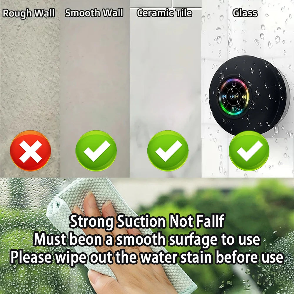Altavoz Bluetooth Waterproof con Luz LED