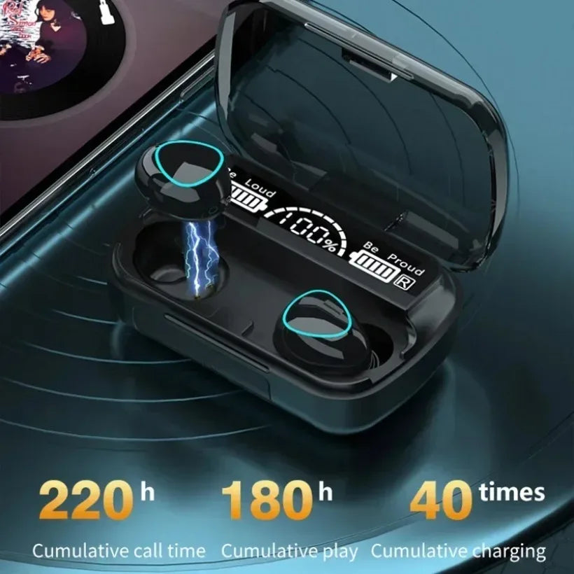 Audífonos Inalámbricos M10 TWS – Sonido Hi-Fi, Power Bank y Pantalla LED