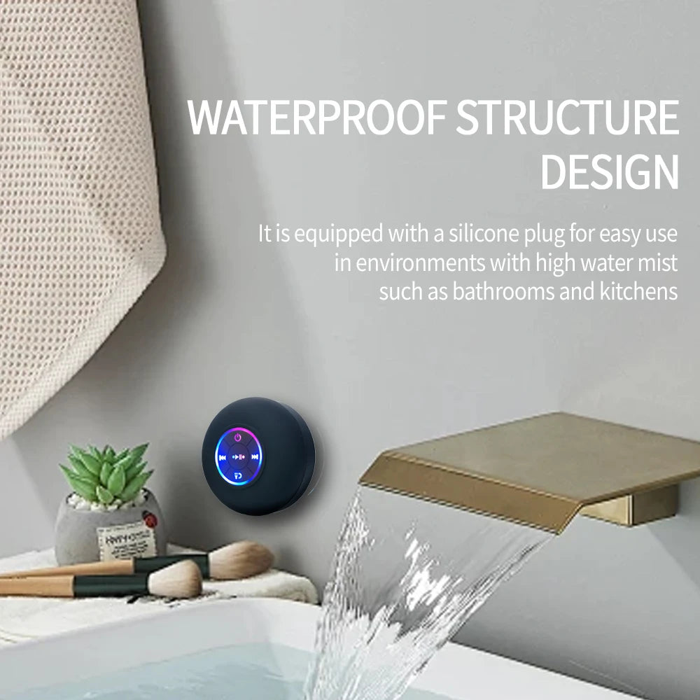 Altavoz Bluetooth Waterproof con Luz LED