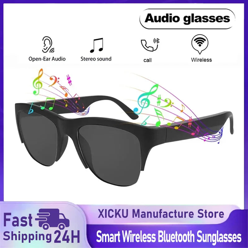 Lentes de Sol Inteligentes Audio Bluetooth V5.3 – Sonido Abierto, Llamadas y Protección UV