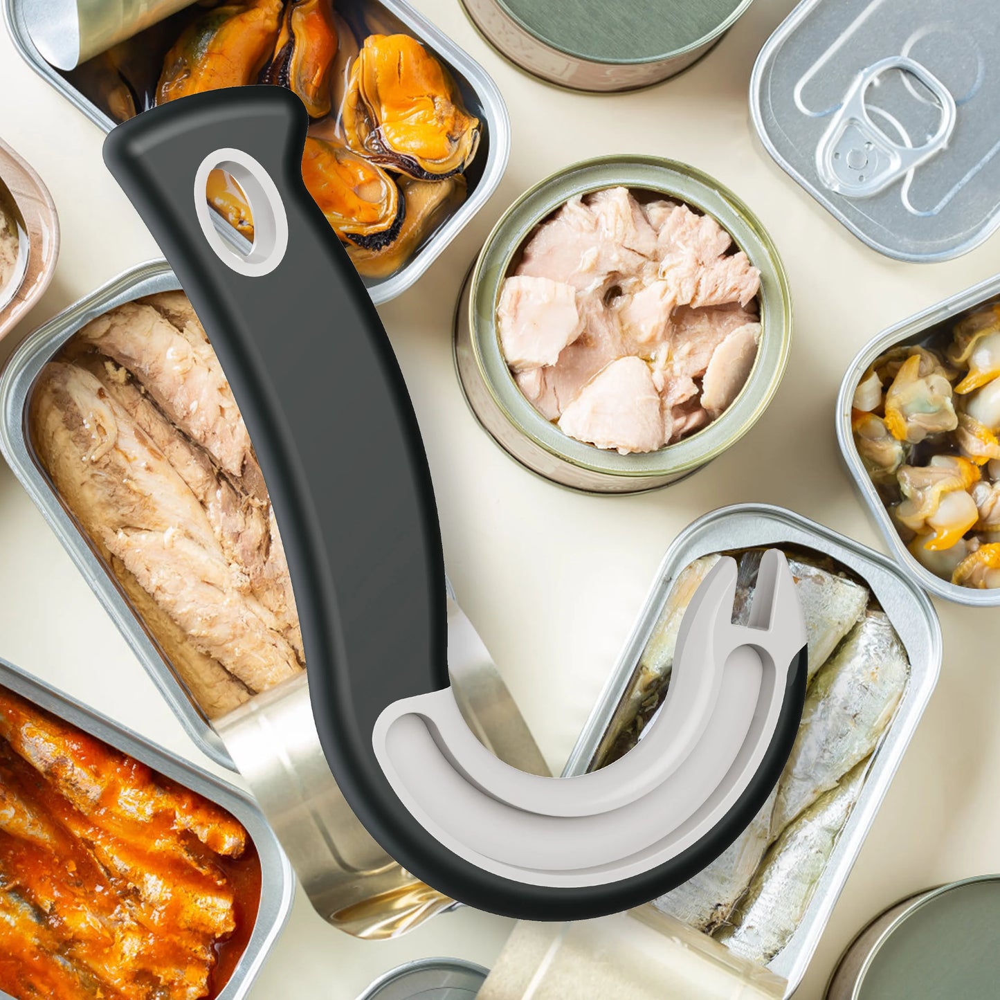 Abridor Ergonómico de Latas de Anillo – Abre Todo sin Esfuerzo ni Daños