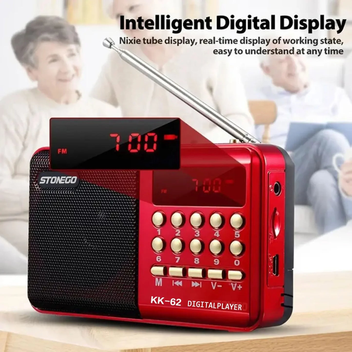 Radio Digital Portátil Hi-Fi - Sonido Potente y Batería Recargable