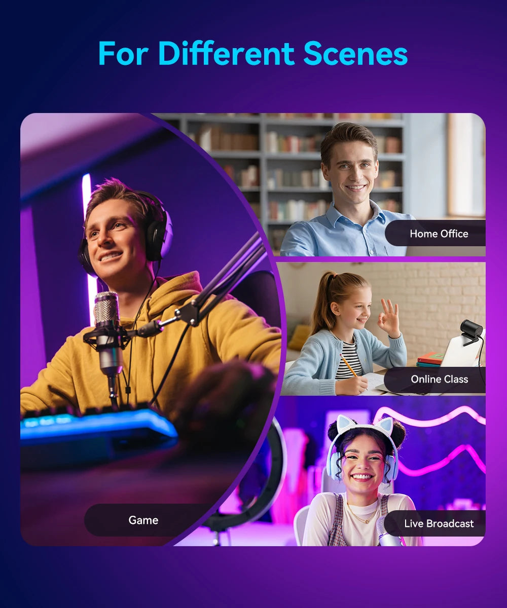 Webcam 4K Ultra HD EMEET S600 – Streaming Profesional a 60FPS y Enfoque Automático