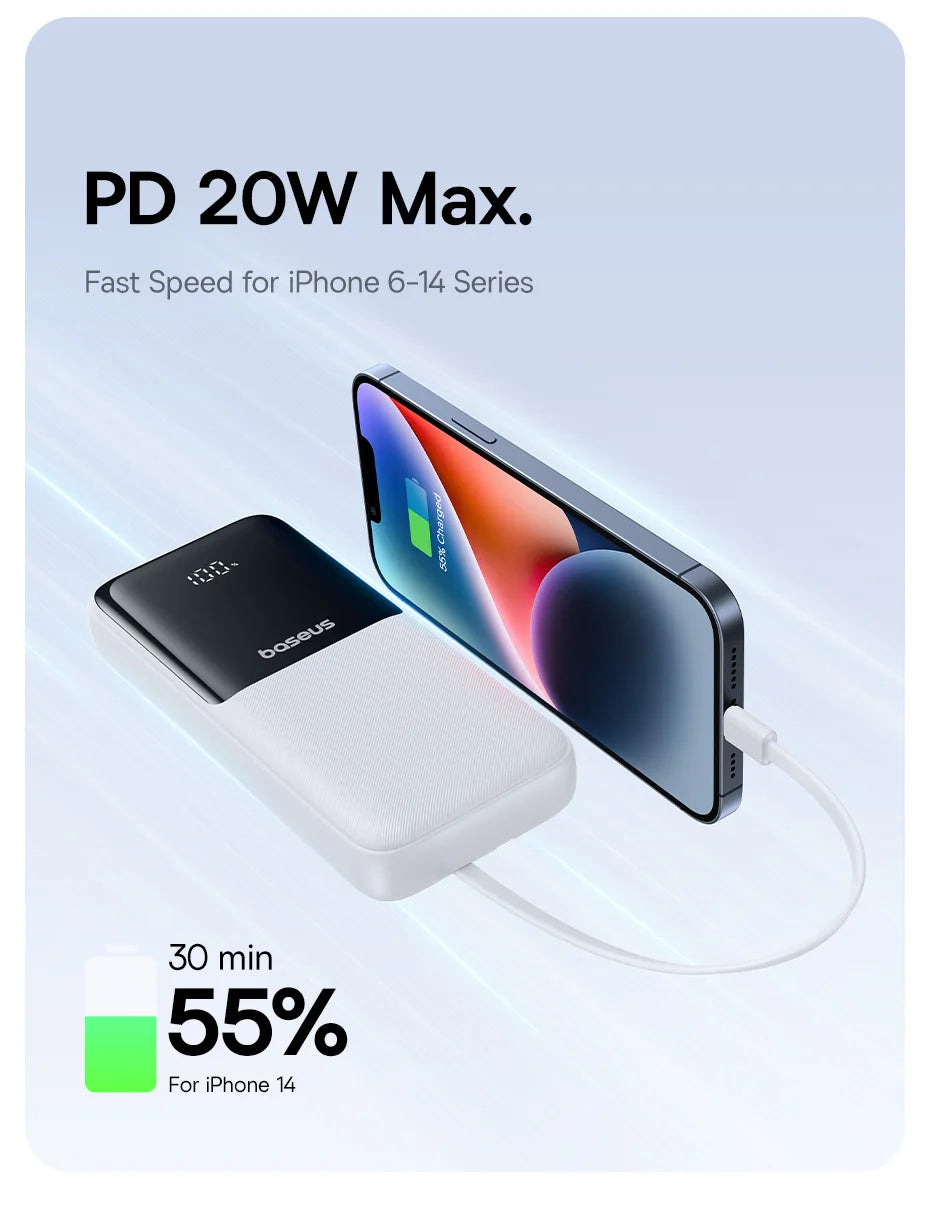 Batería Externa 20,000 mAh Carga Rápida