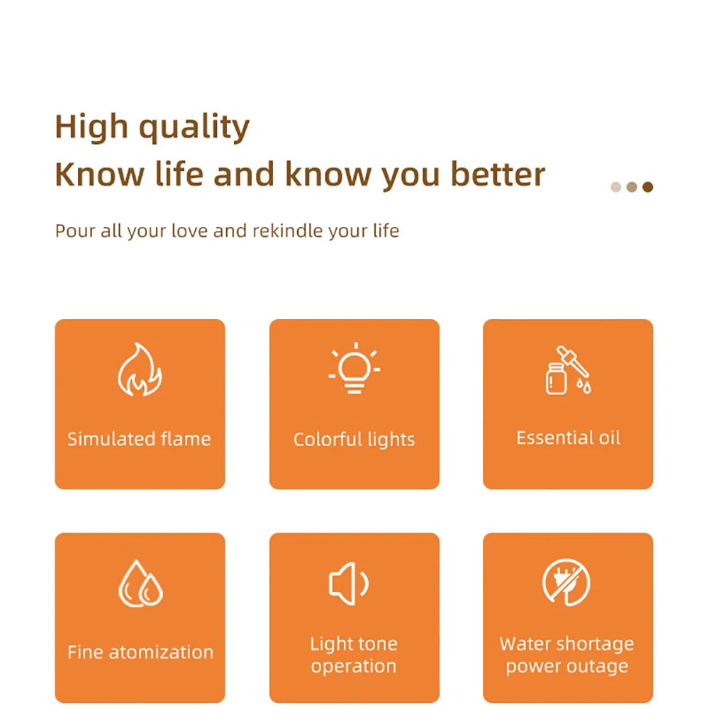 Humidificador de Llama Zen - Efecto Fuego y Aroma
