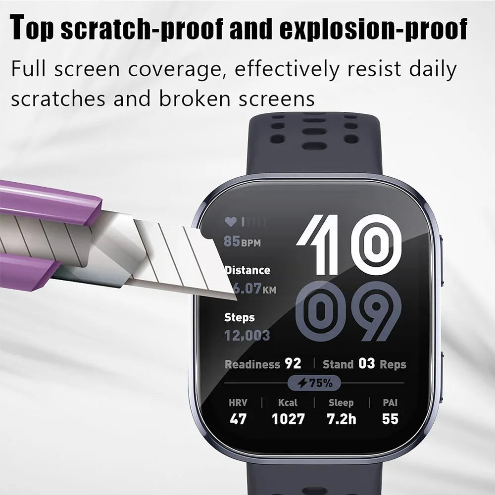 3 protectores de pantalla de película HD transparente para relojes inteligentes