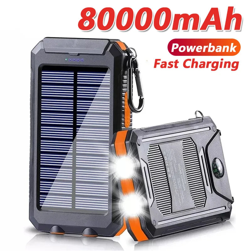 Cargador Solar 80,000 mAh - Energía Infinita Todo Terreno