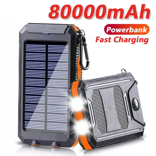 Cargador Solar 80,000 mAh - Energía Infinita Todo Terreno