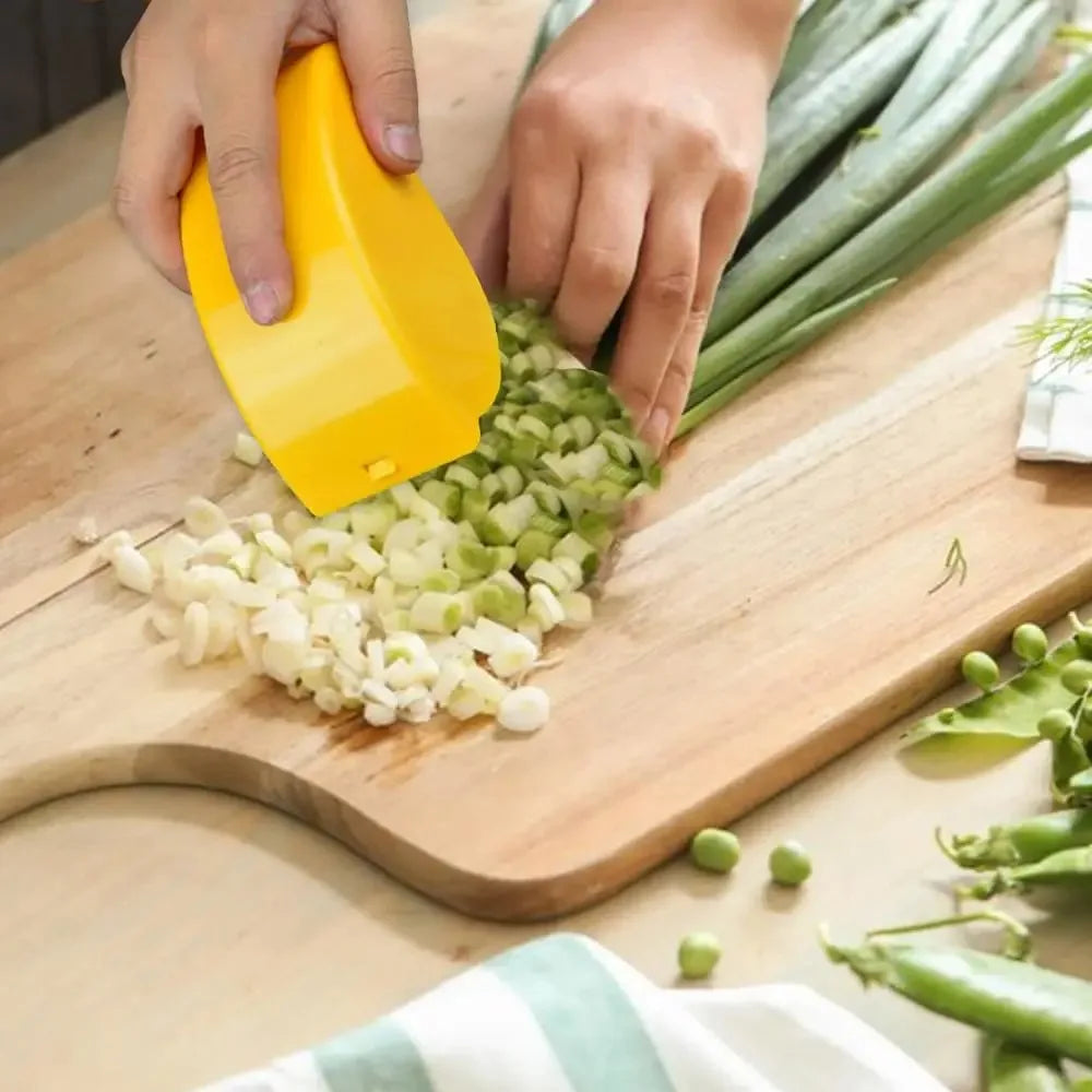 Picador de Verduras de Rodillo – 6 Cuchillas de Acero Inoxidable para Hierbas y Vegetales