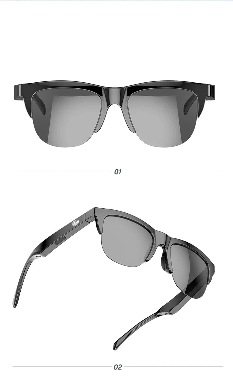 Lentes de Sol Inteligentes Audio Bluetooth V5.3 – Sonido Abierto, Llamadas y Protección UV