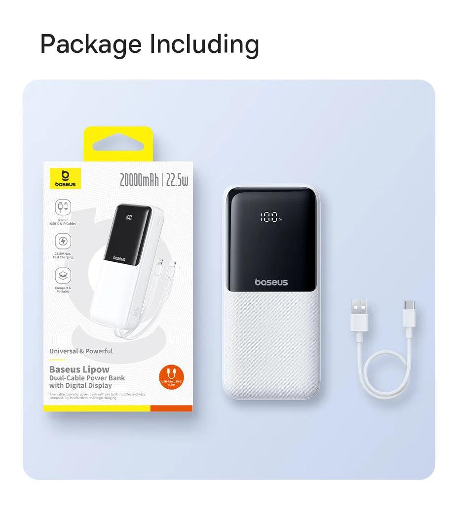 Batería Externa 20,000 mAh Carga Rápida