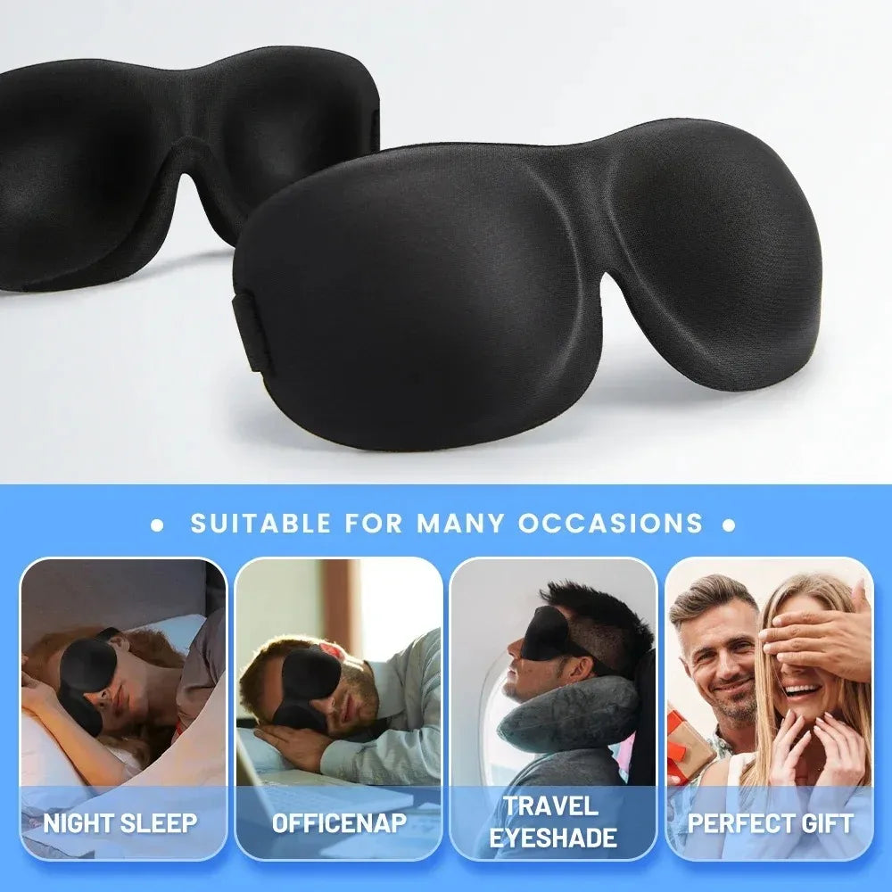 Antifaz para Dormir 3D de Memory Foam – Bloqueo Total de Luz y Confort Premium