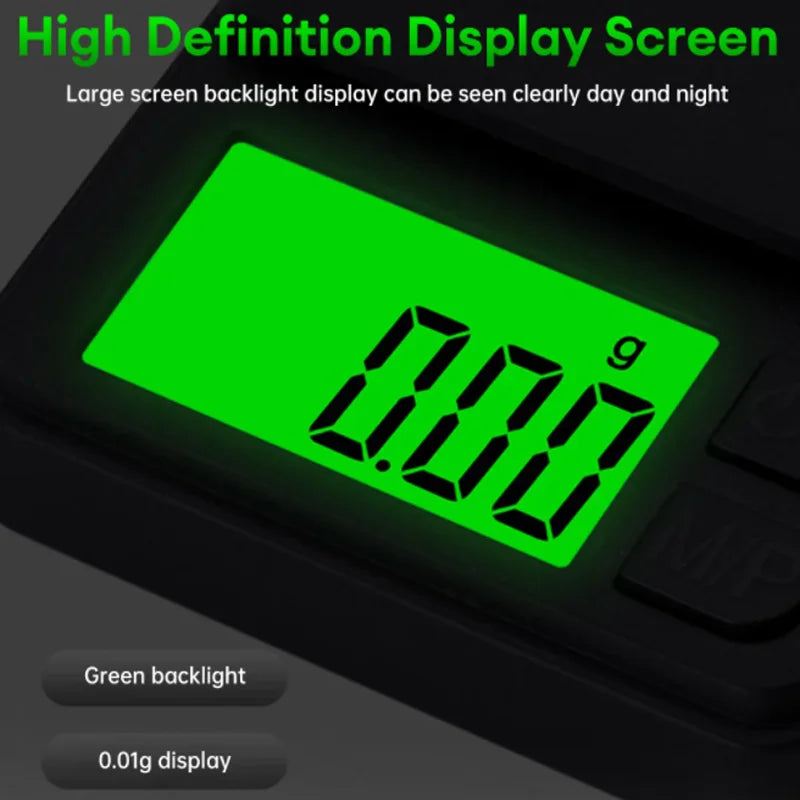 Báscula Digital de Alta Precisión (0.1g - 1000g) – Compacta y Portátil